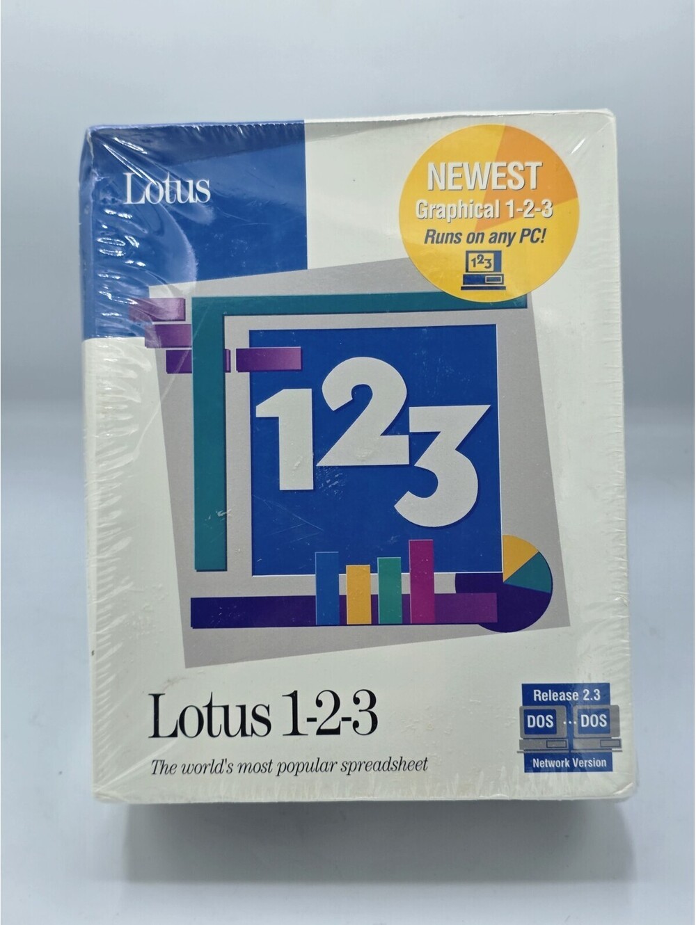 Lotus 1-2-3 For DOS Spreadsheet Software Release 2.3 1991 Floppy Disk New Sealed